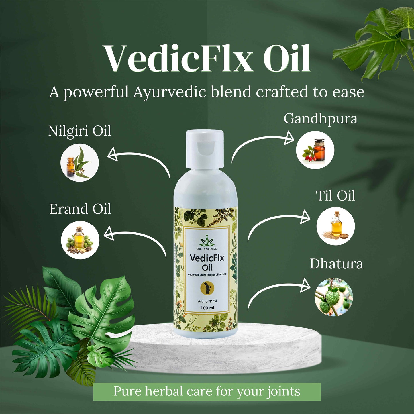 VedicFlx - Ayurvedic Oil for Joint Pain and Muscle Pain