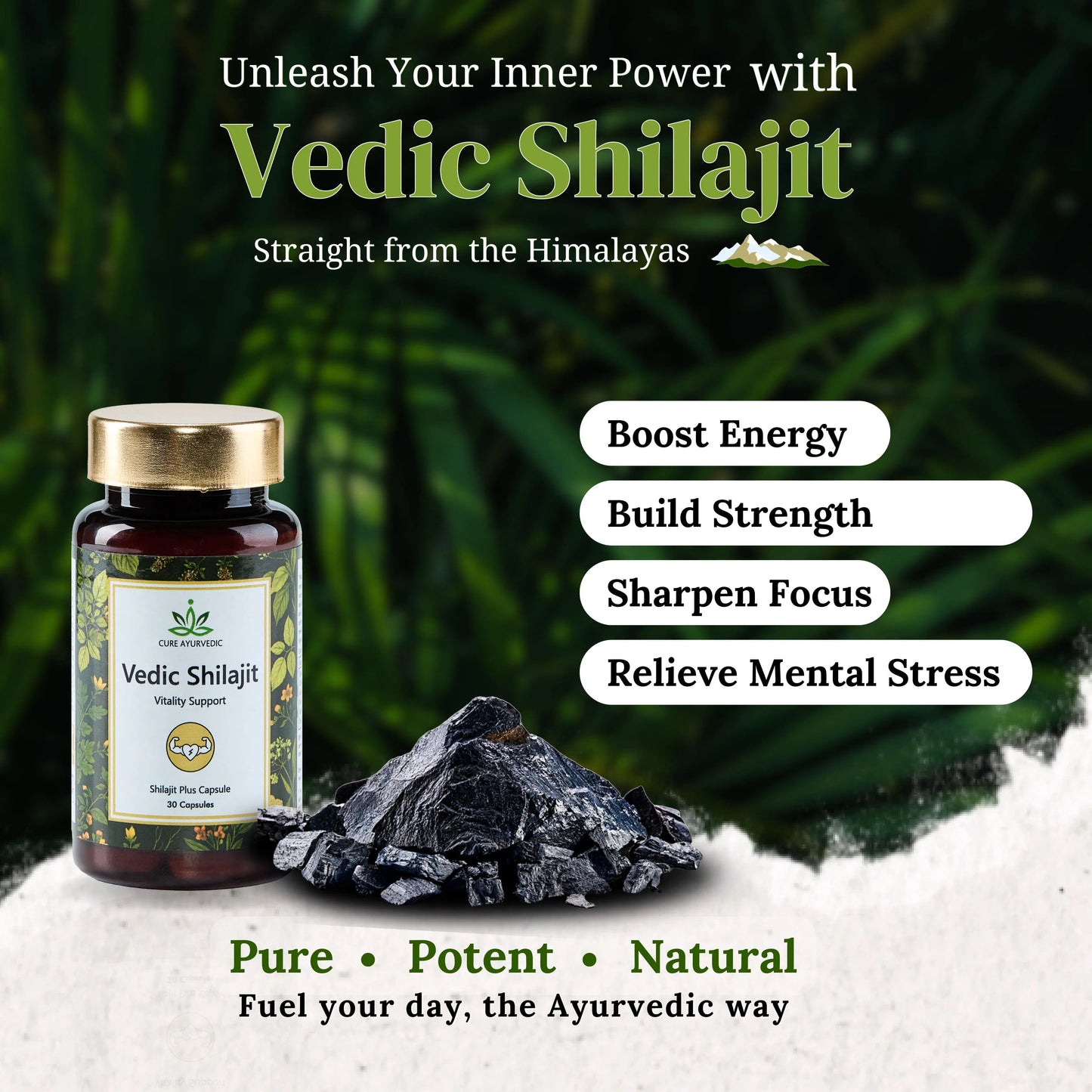 Vedic Shilajit - Capsules for Energy Boost and Vitality Support