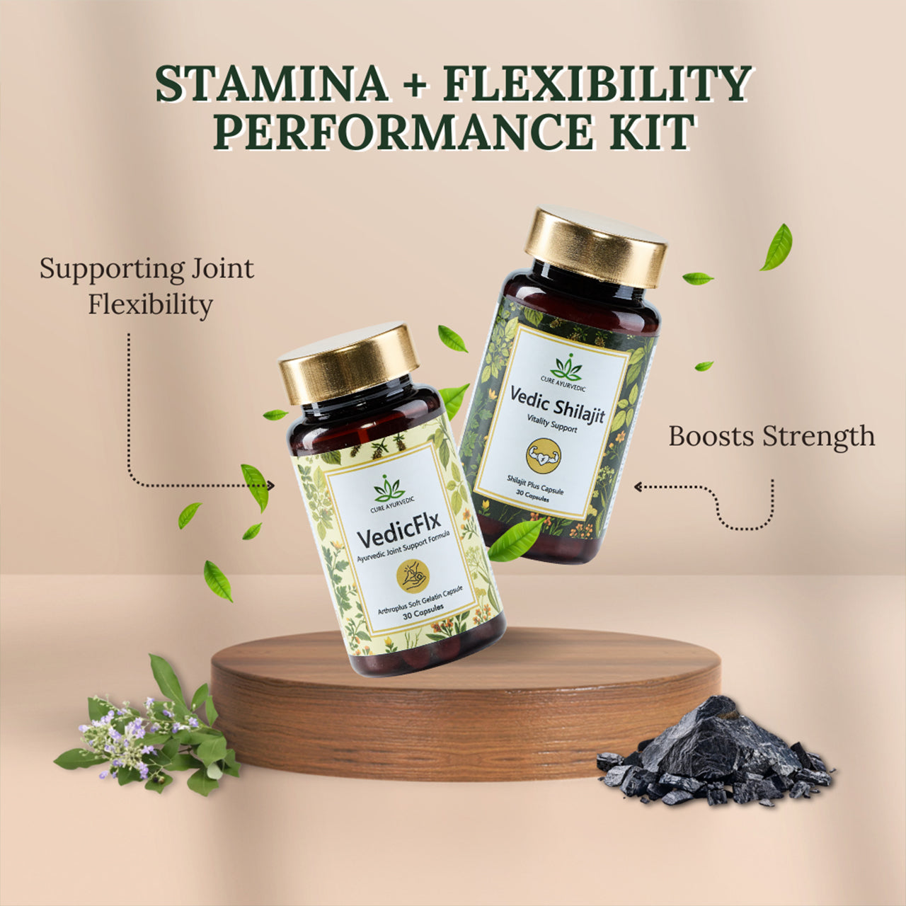 Vedic Shilajit & VedicFlx Combo Pack of 2